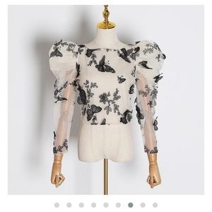 Melanie Marie Shop Butterfly Mesh top